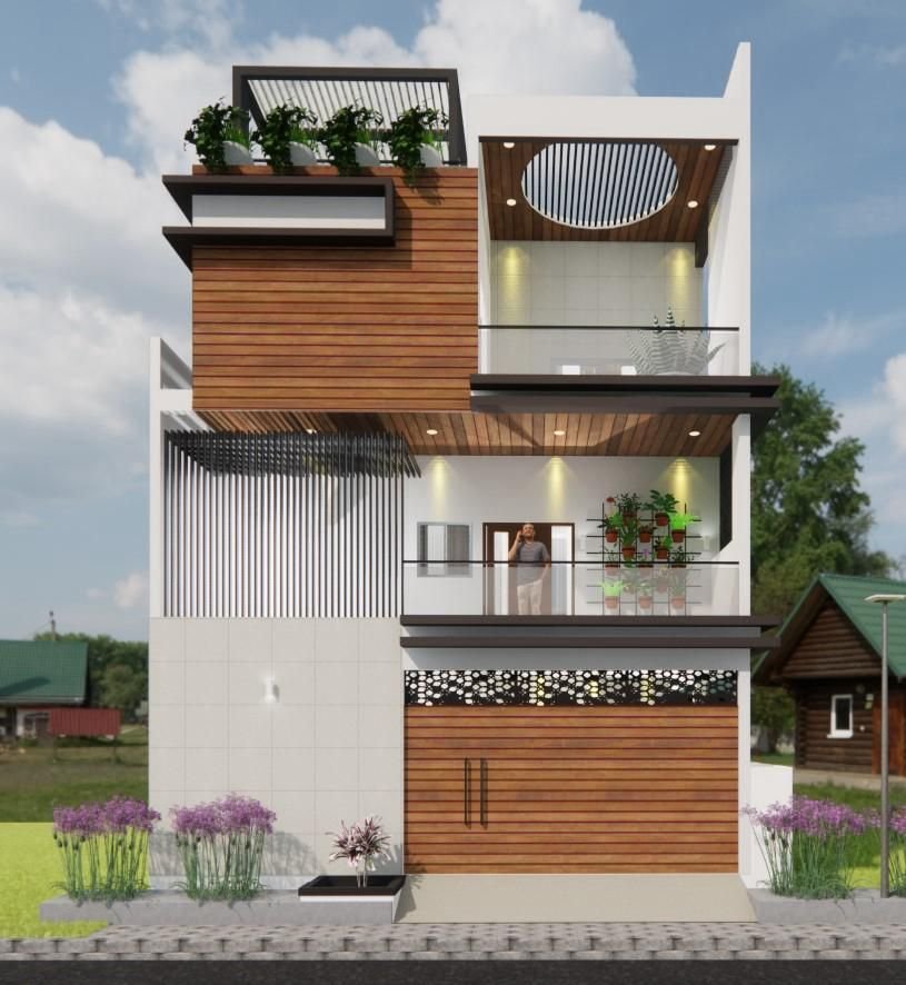 3D render of Courtyard Home